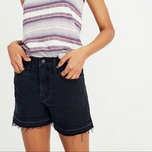 Madewell High Rise Denim Shorts Black Clint Wash